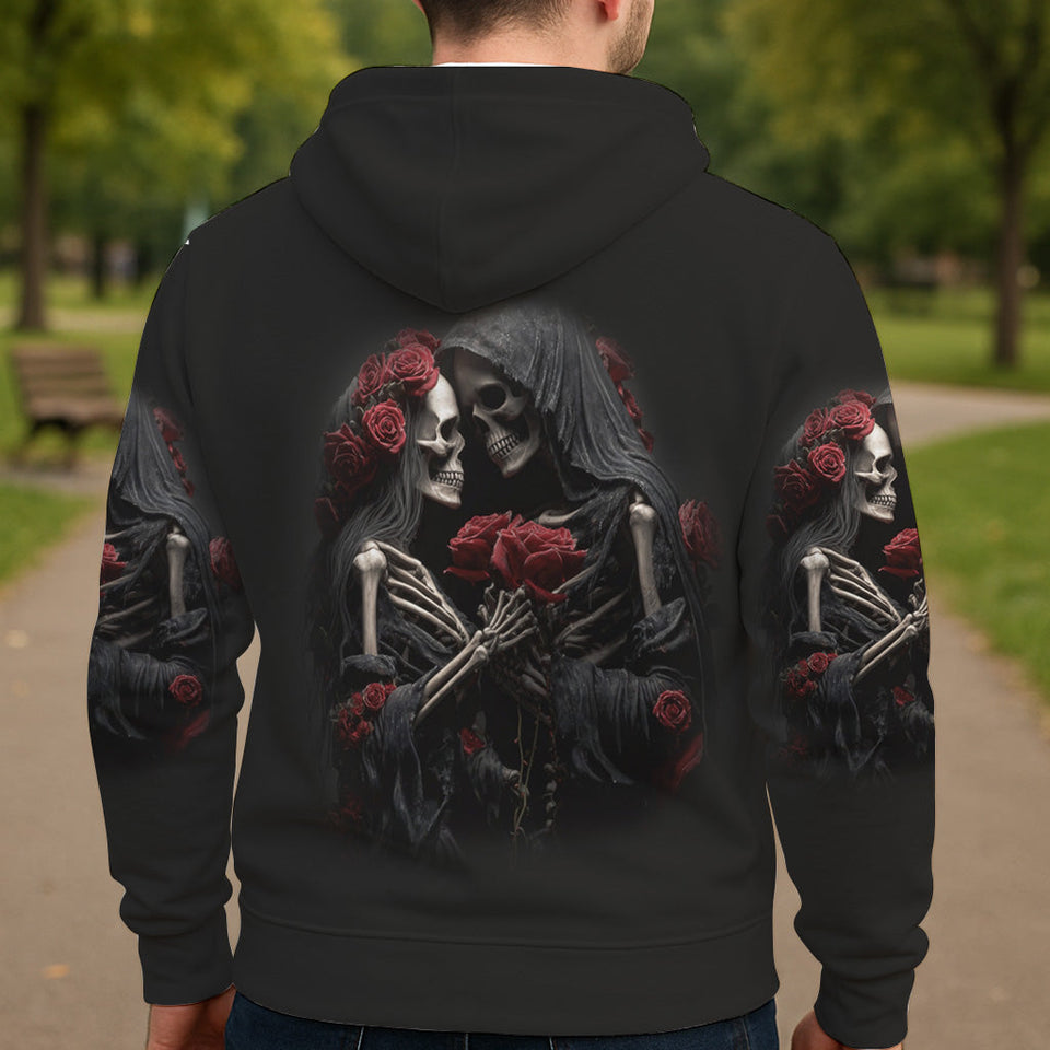 Till Death Do Us Part - Personalized Skull All Over Shirt