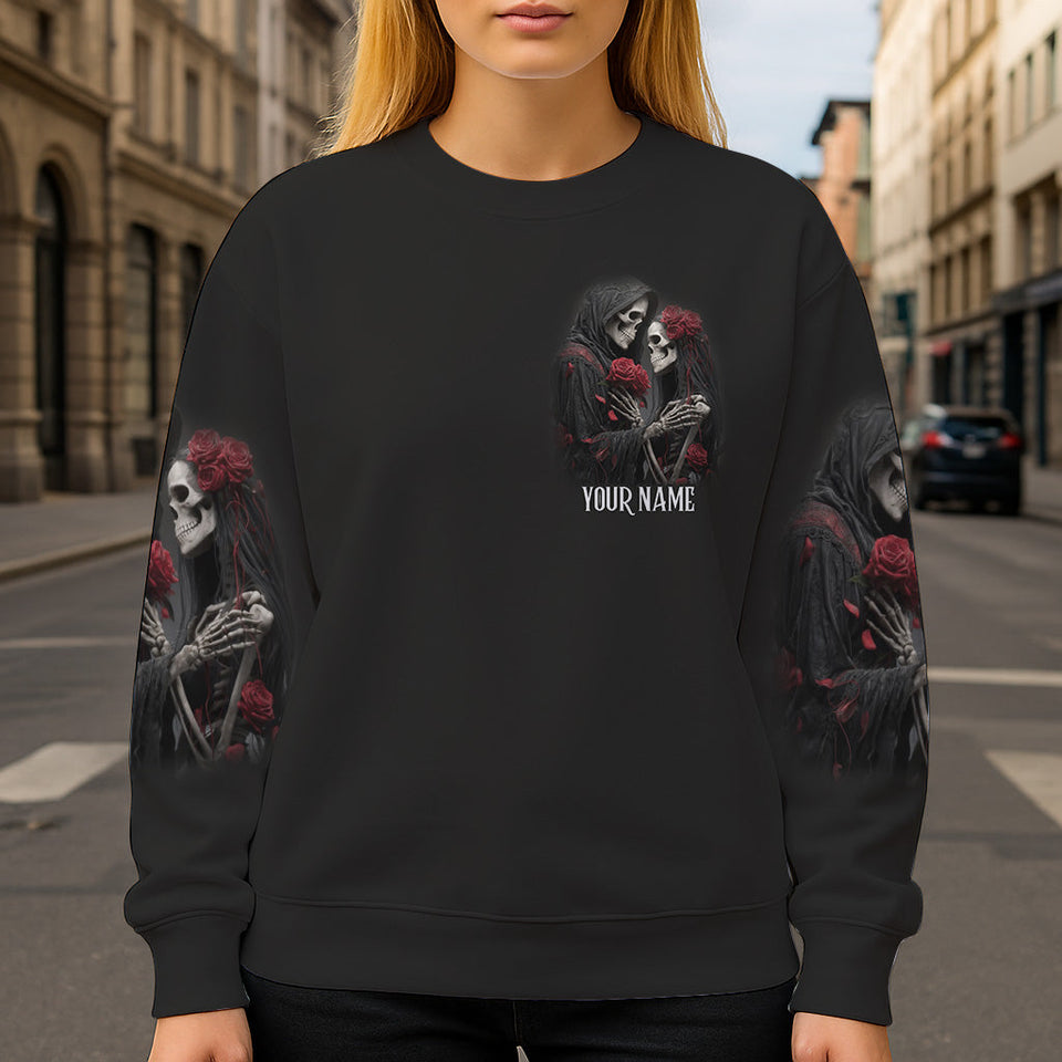 Till Death Do Us Part - Personalized Skull All Over Shirt