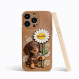 Custom Any Photo - Personalized Dog 3D Embossed Leather Phone Case