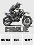 Metallic Dirt Bike Lover - Personalized Dirt Bike Decal Full