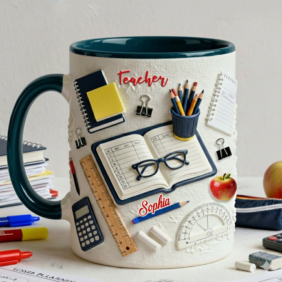 Teacher Life - Personalized Teacher Accent Mug
