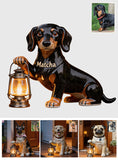 Always Waiting For You - Personalized Dog Solar Acrylic Light