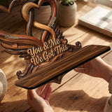 We Got This - Personalized Couple Wooden Floating Shelf