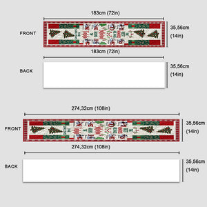Merry Christmas - Personalized Family Table Runner