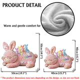 Grandma Bunny with Baby Bunnies - Personalized Grandma Faux Fur Shaped Pillow