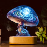Magic Night - Personalized Mushroom Shaped Plaque Light Base