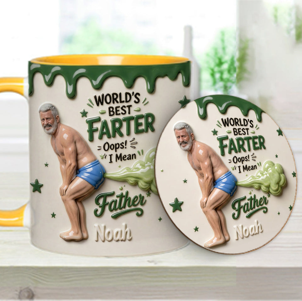 Best Farter Ever - Personalized Father Accent Mug & Coaster