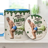 Best Farter Ever - Personalized Father Accent Mug & Coaster