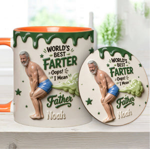 Best Farter Ever - Personalized Father Accent Mug & Coaster