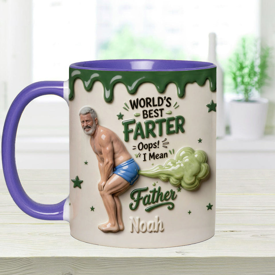 Best Farter Ever - Personalized Father Accent Mug & Coaster