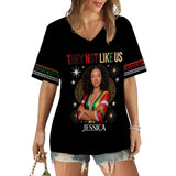 They Not Like Us - Personalized African American Fully Printed V-Neck T-Shirt