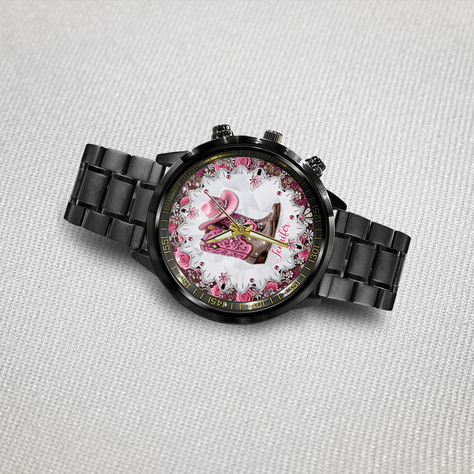 Cowgirl Boots - Personalized Cowgirl Hand Watch