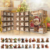 Christmas Highland Cow - Personalized Highland Cow Folded Advent Calendar With Ornaments