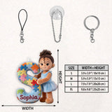 Autism Awareness Alphabet - Personalized Autism Awareness Plush Keychain