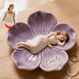 Sleeping Blossom Tray - Personalized Flower Lover Catch-All Tray