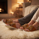 Adorable Highland Cow - Personalized Highland Cow Open-Toe Slippers