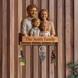 I Love My Family - Personalized Family Custom Shaped Hanging Rack