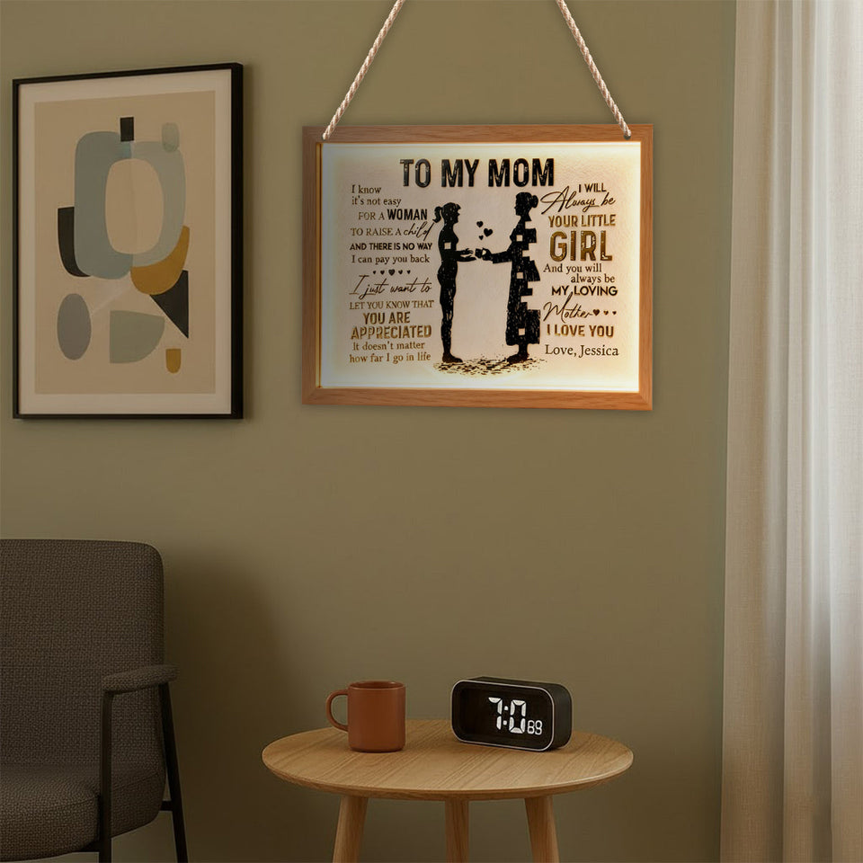 To My Mom - Personalized Mother LED Light Acrylic Sign