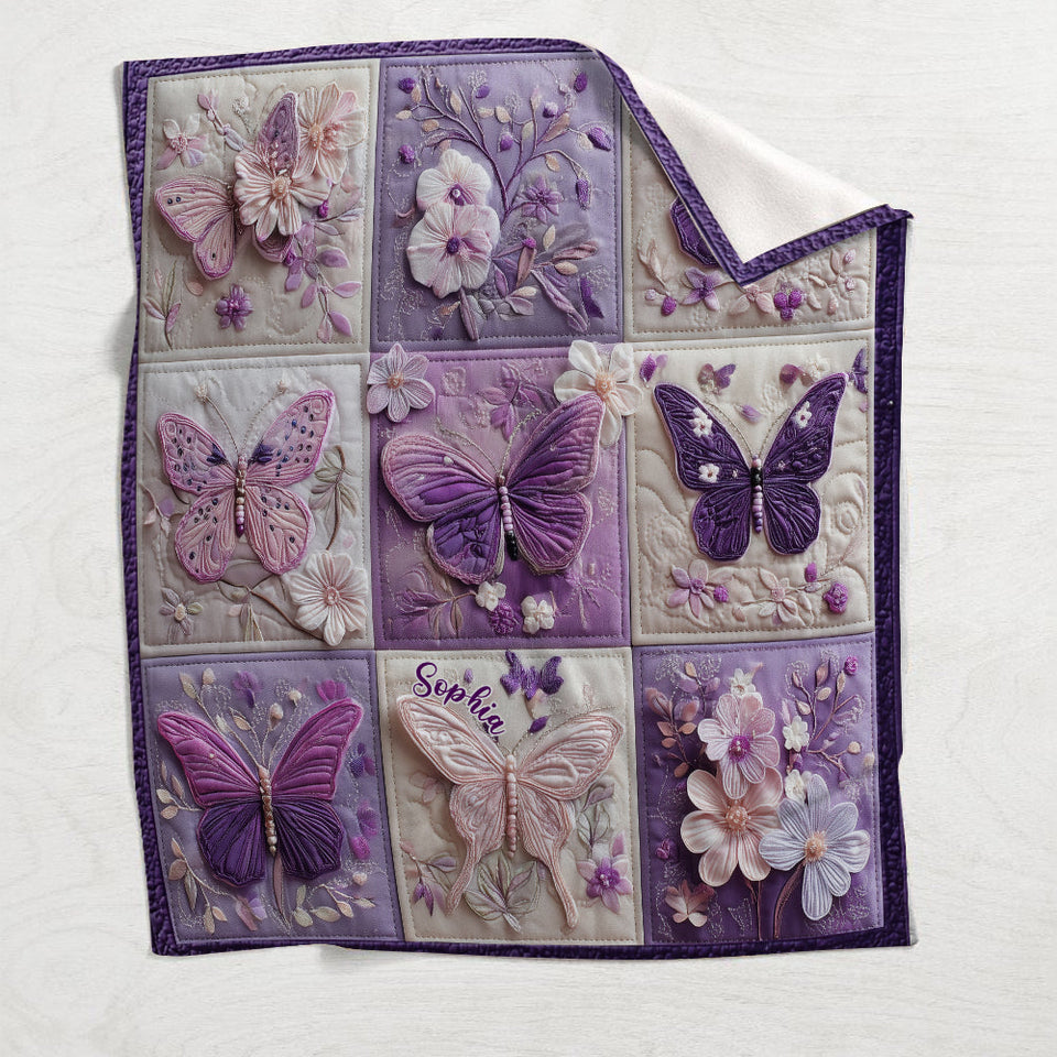 Love Butterflies - Personalized Butterfly Blanket