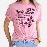 Ruban rose de la foi chrétienne - T-shirt et sweat à capuche personnalisés pour la sensibilisation au cancer du sein