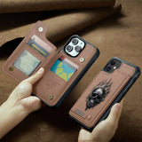 Fire Skull - Personalized Skull Wallet Phone Case