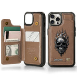 Fire Skull - Personalized Skull Wallet Phone Case