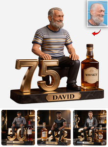 Custom From Photo, Drink & Number - Personalized Birthday Custom Shaped Acrylic Plaque