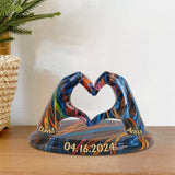 Anniversary Couple Love - Personalized Couple Custom Shaped Acrylic Plaque
