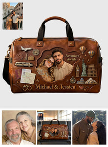 Adventure Awaits - Personalized Couple Duffle Bag