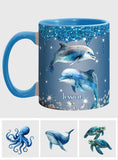 Beautiful Dolphins/ Turtle/ Whale.... - Personalized Sea Lover Accent Mug