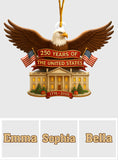 Eagle 250 Years of The United States - Personalized Bald Eagle Ornament