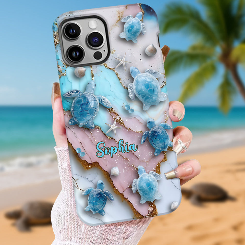 Love Turtles - Personalized Turtle Full Print Phone Case