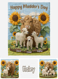 Happy Mudder's Day - Personalized Mother Blanket