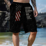 Legend Husband Dad And Grandpa - Personalized Father Cargo Shorts With Belt