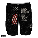 Legend Husband Dad And Grandpa - Personalized Father Cargo Shorts With Belt