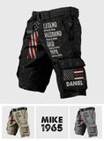 Legend Husband Dad And Grandpa - Personalized Father Cargo Shorts With Belt