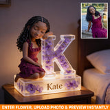 Love Yourself - Personalized Birth Month Flower Acrylic LED Night Light