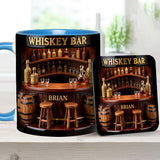 Whiskey Bar - Personalized Whisky Accent Mug & Coaster