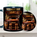 Whiskey Bar - Personalized Whisky Accent Mug & Coaster