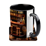 Whiskey Bar - Personalized Whisky Accent Mug & Coaster