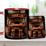 Whiskey Bar - Personalized Whisky Accent Mug & Coaster