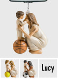 Any Sport Mom, Basketball Mom, Football Mom, Softball Mom, Baseball Mom - Personalized Basketball Car Ornament