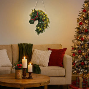 Horse Wreath - Personalized Horse LED Light Acrylic Sign