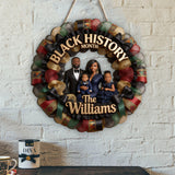 Black History Month Celebrate, Custom Door Decor From Any Photo - Personalized African American Custom Shaped Wood Sign