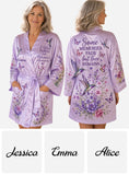 Fight Against Alzheimer, Alzheimer Awareness Gift - Personalized Alzheimer Awareness Satin Robe