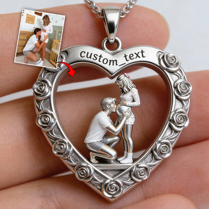Best Family Ever - Personalized Family Shaped Metal Pendant Necklace