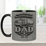 You Can't Scare Me - Personalized Trucker Accent Mug