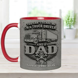 You Can't Scare Me - Personalized Trucker Accent Mug
