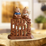 Funny Father's Day Gift Dad's Little Shits - Personalized Father Custom Shaped Acrylic Plaque