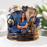 Custom Any Photo Love My Job - Personalized Nurse Custom Shaped Acrylic Plaque